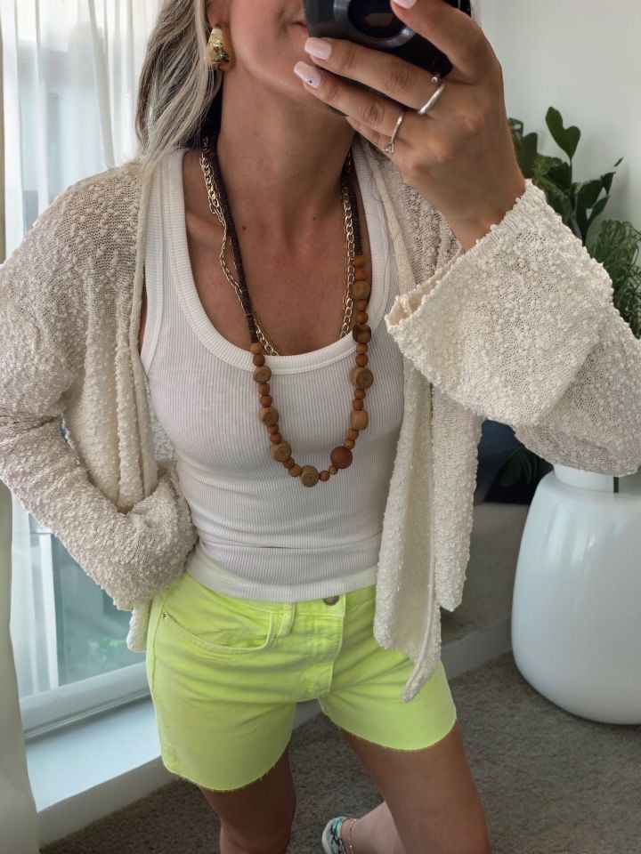Sarı Denim Şort