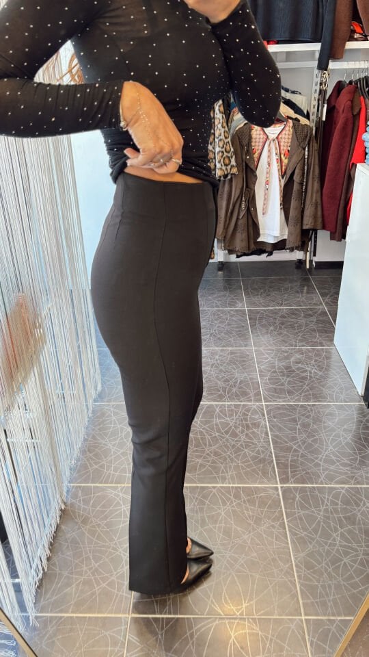 Premium Extra Yüksek Bel Kumaş Pantolon Siyah