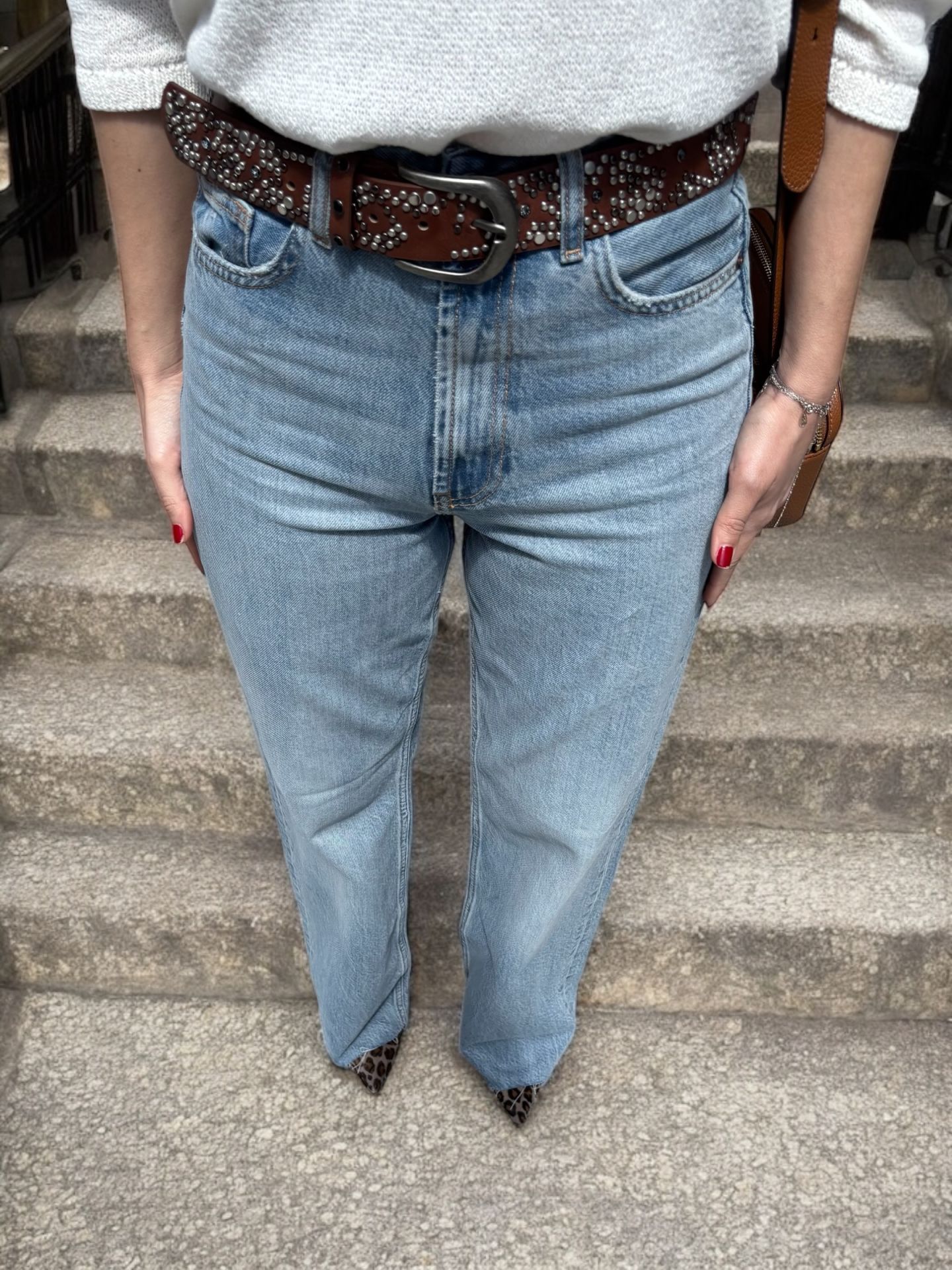 Yüksek Bel Wide Leg Açık Mavi Jean Pantolon