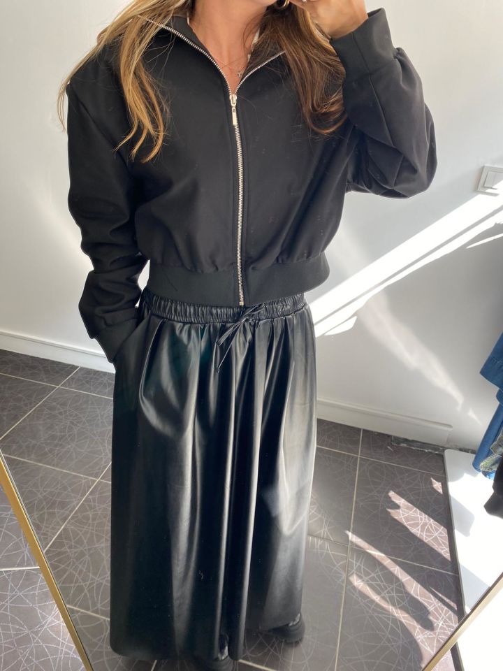 Premium Vatkalı Bomber Siyah Ceket