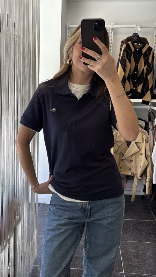 Logolu Polo Yaka Tshirt Lacivert
