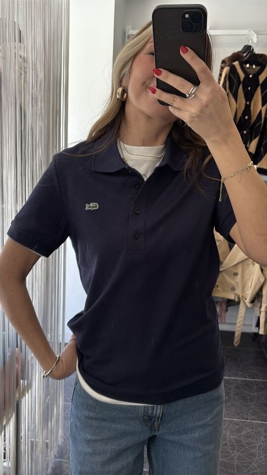 Logolu Polo Yaka Tshirt Lacivert