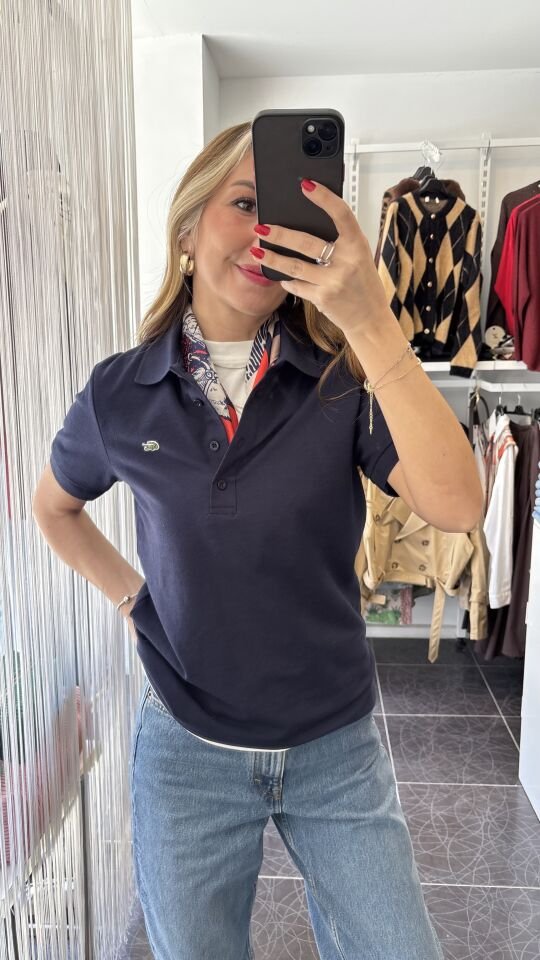 Logolu Polo Yaka Tshirt Lacivert