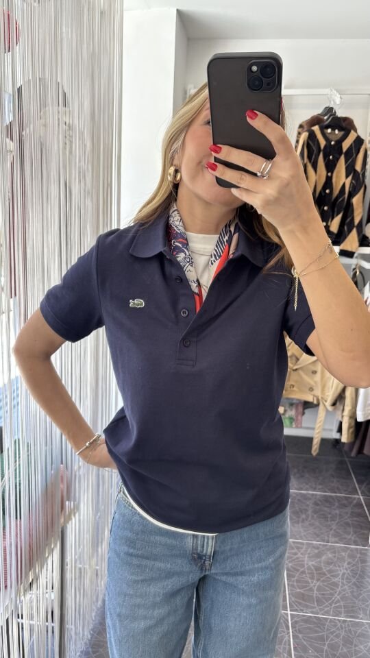 Logolu Polo Yaka Tshirt Lacivert