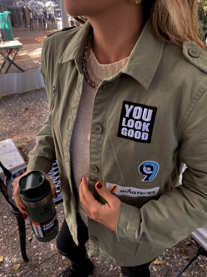 Haki Armalı Tasarım Ceket