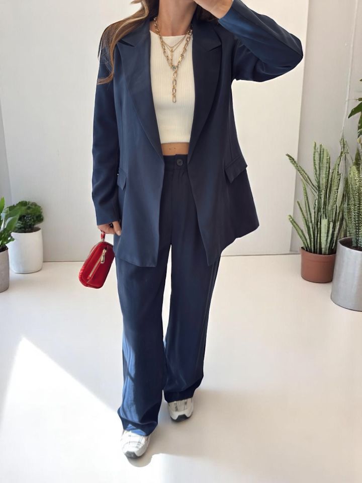 Premium Ceket Pantolon Takım Lacivert