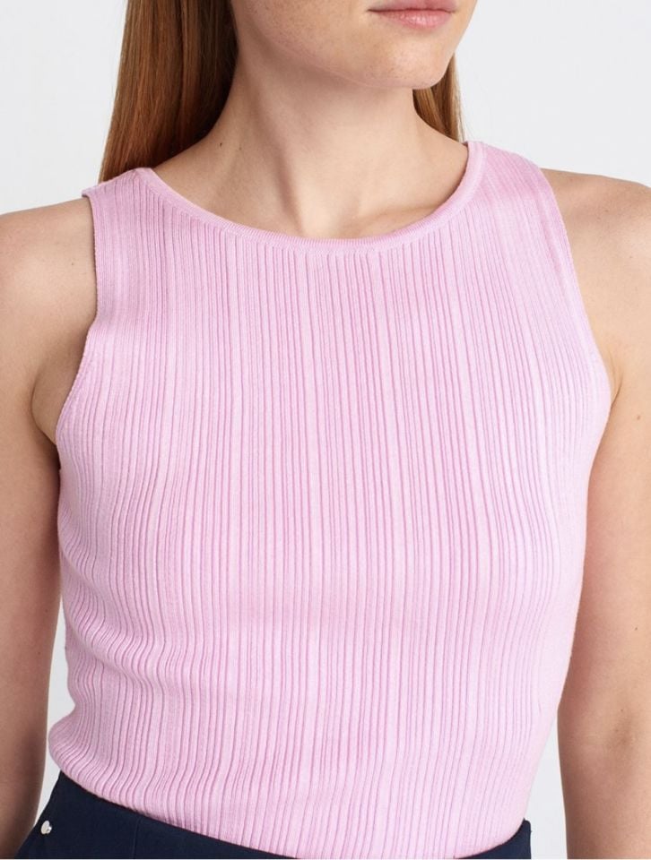 Premium Kolsuz Triko Bluz Pembe
