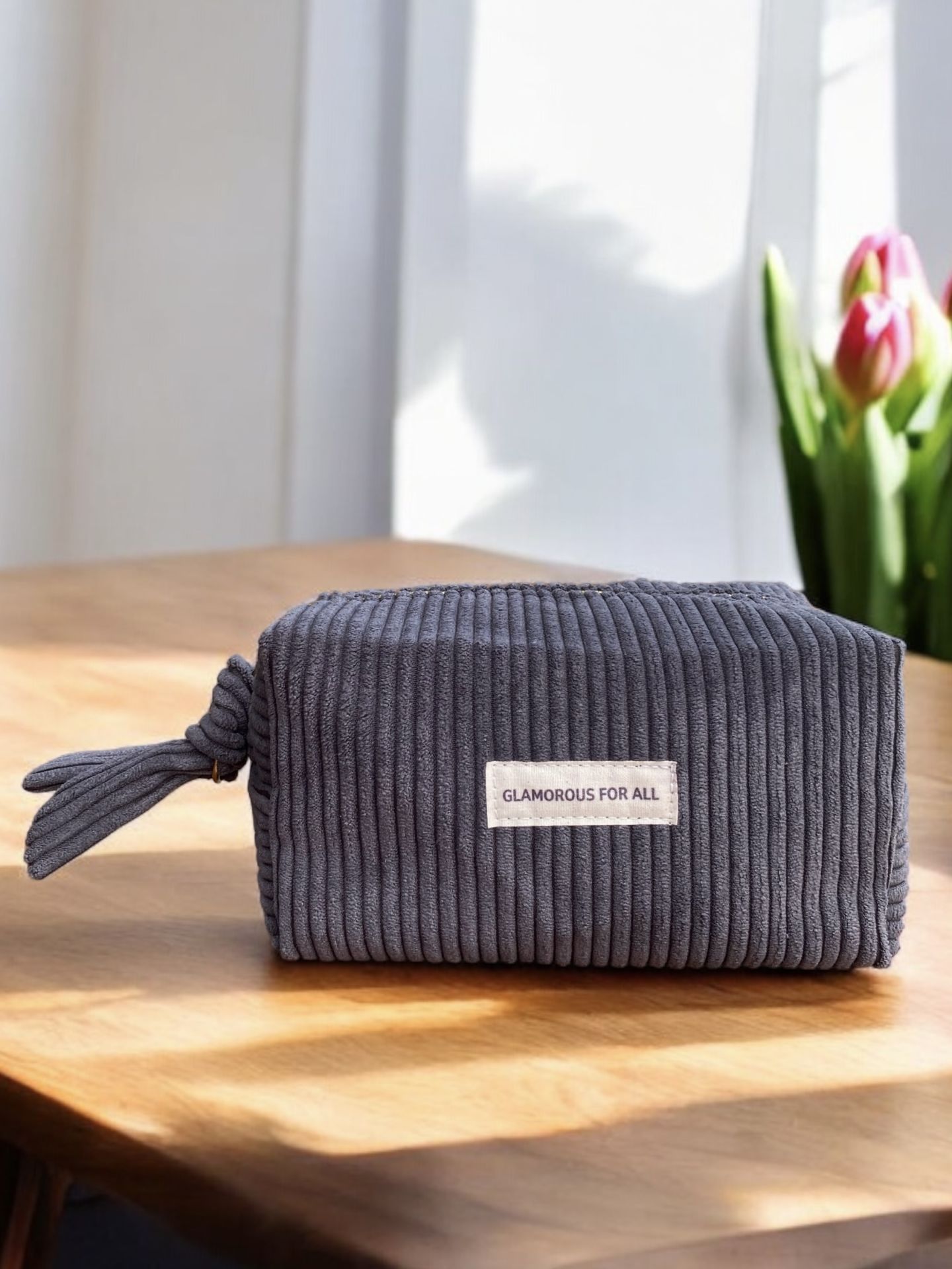 Premium Tasarım Makyaj Çantası Gri