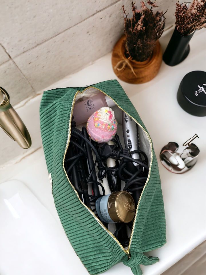 Premium Tasarım Tüm Saç Şekillendiriciler için XXL Boy Seyahat Çantası Zümrüt Yeşil