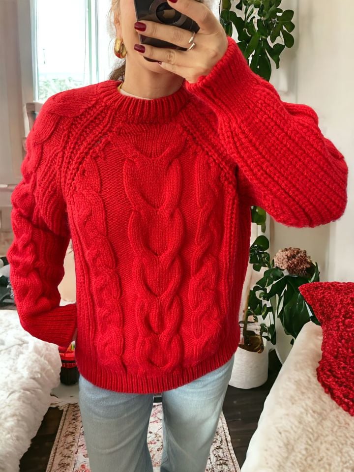 Örgü Tasarım Narçiçeği Kazak