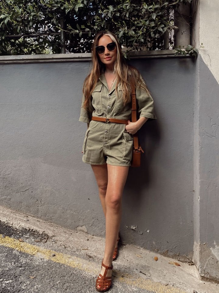 Zara Haki Yeşil Tulum