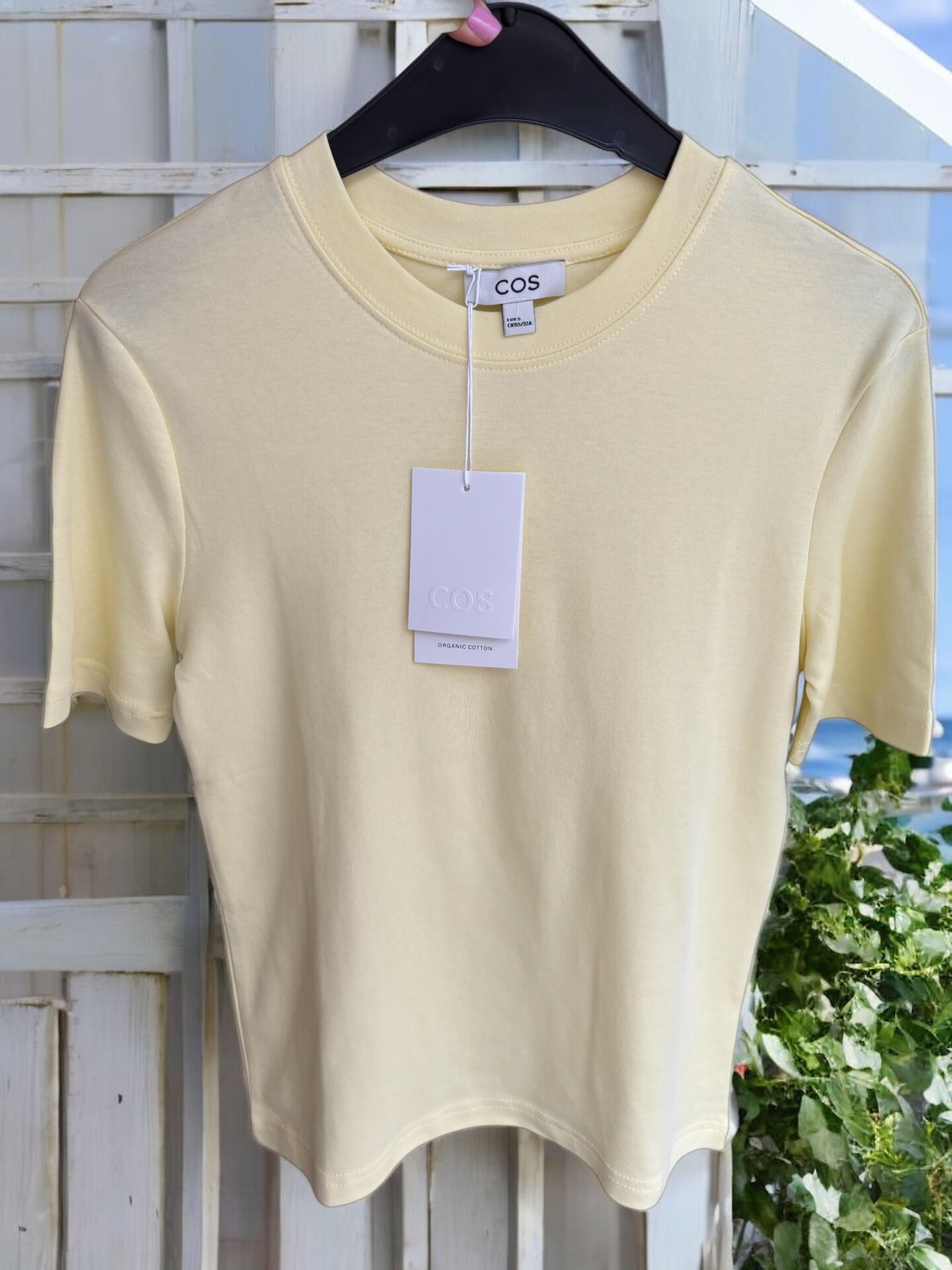 Cos Tok Dokulu Tişört Açık Sarı