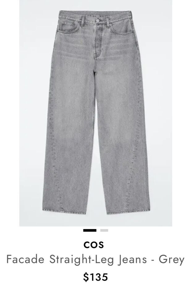 Orj. Marka Straight Leg Jean Pantolon Gri