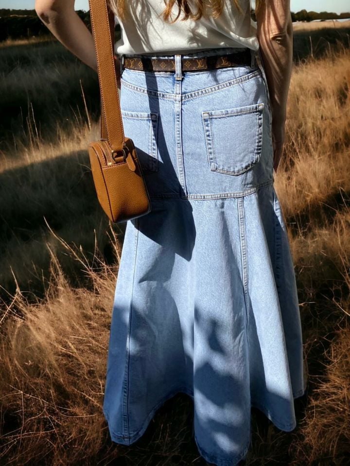 Maxi Denim Etek