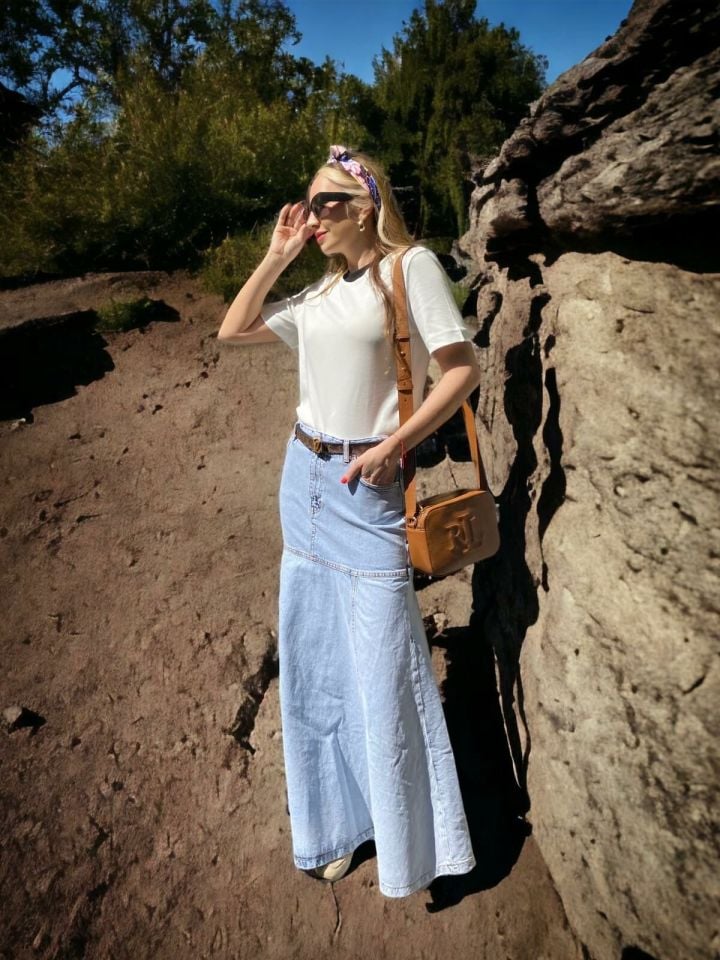 Maxi Denim Etek