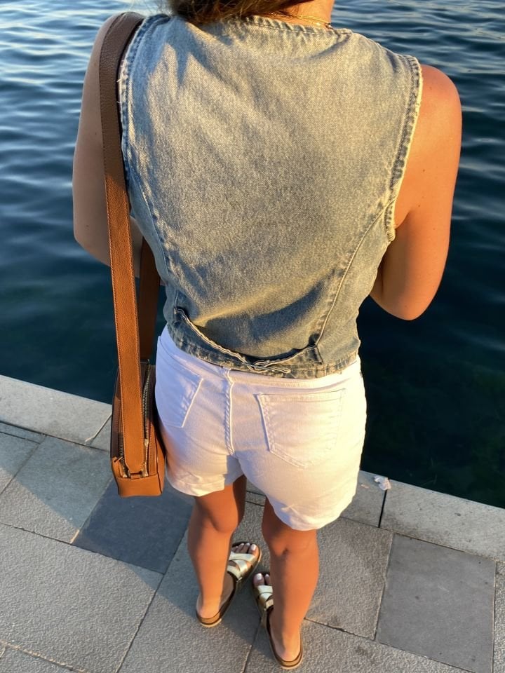 Retro Denim Yelek