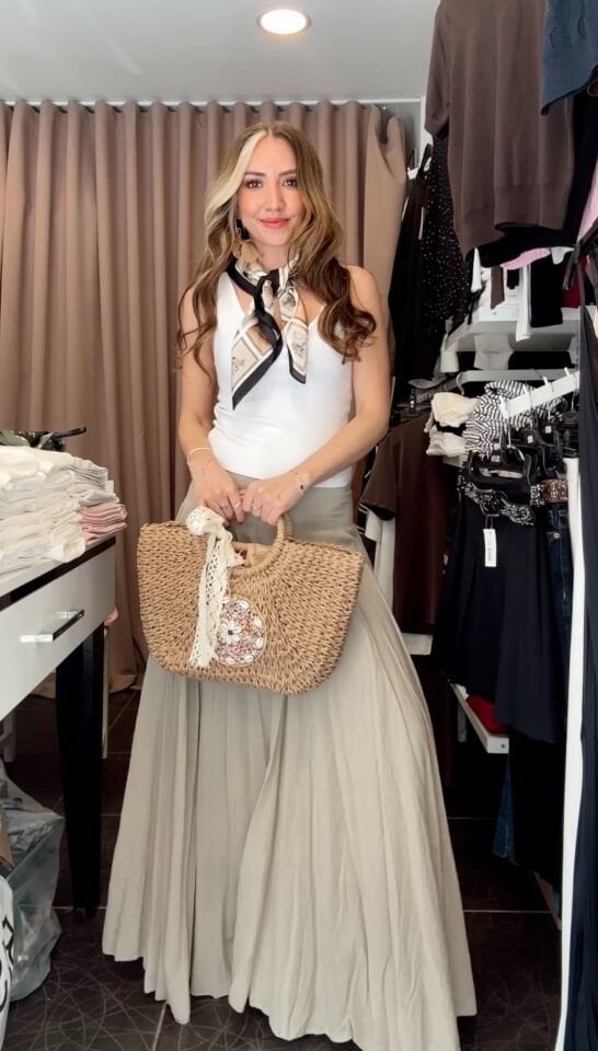 Renkli Küçük At Desenli Fular