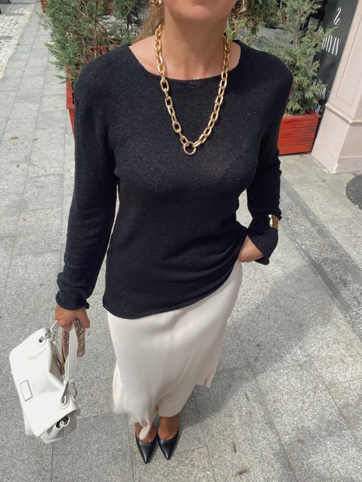 Beli Lastikli Saten Midi Etek Bej