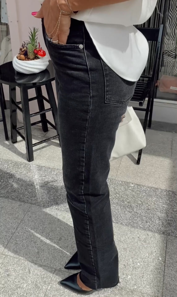 Yüksek Bel Straight Fit Siyah Pantolon