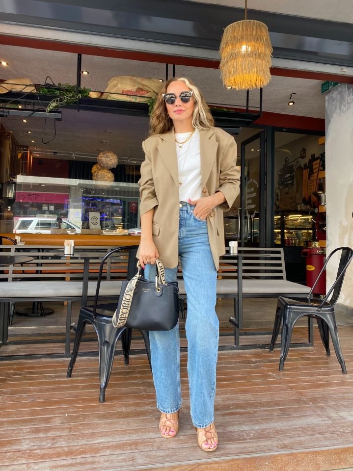 Straight Fit Yüksek Bel Jean Pantolon