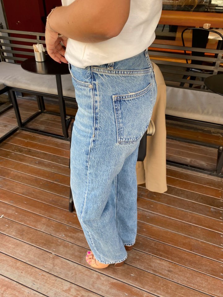 Straight Fit Yüksek Bel Jean Pantolon