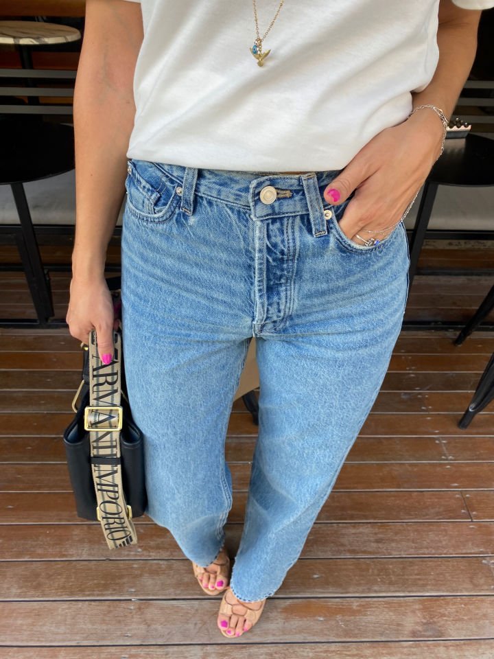 Straight Fit Yüksek Bel Jean Pantolon