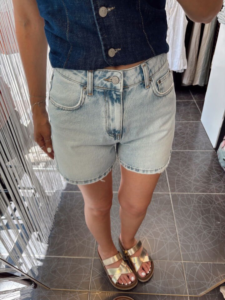 Premium Retro Mavi Denim Şort