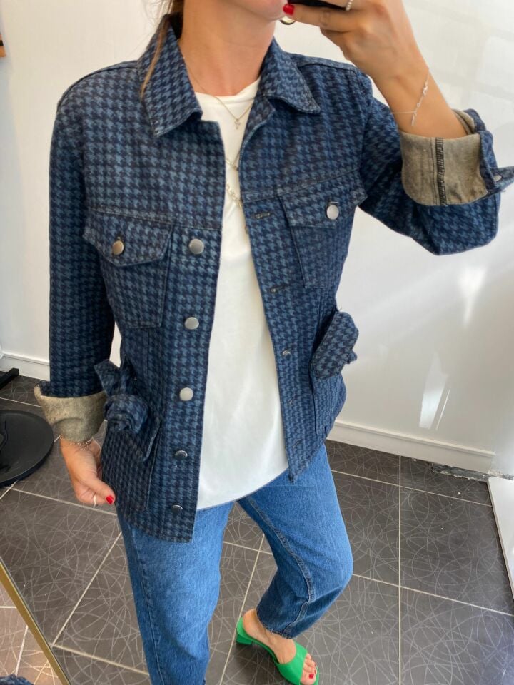 Koyu Mavi Mom Jean Pantolon