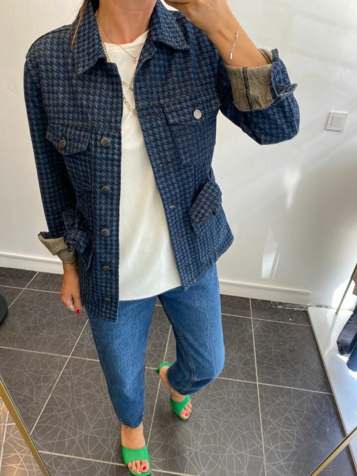 Koyu Mavi Mom Jean Pantolon