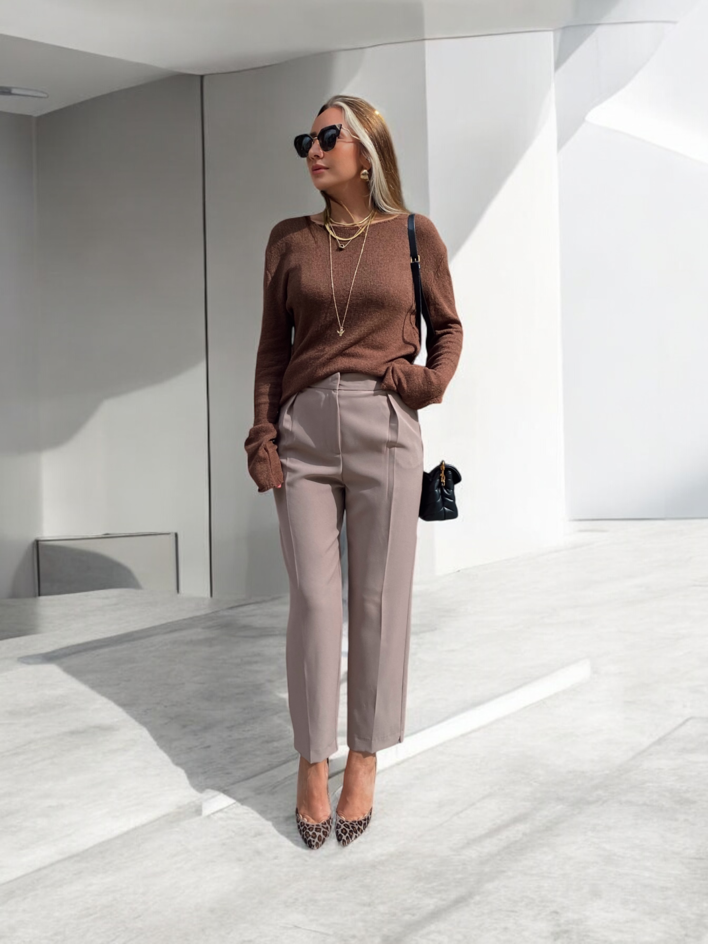 Cepli Kumaş Pantolon Vizon