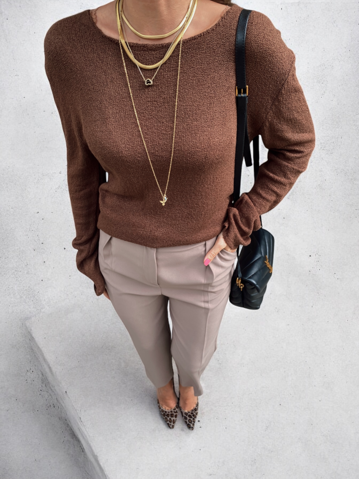 Cepli Kumaş Pantolon Vizon