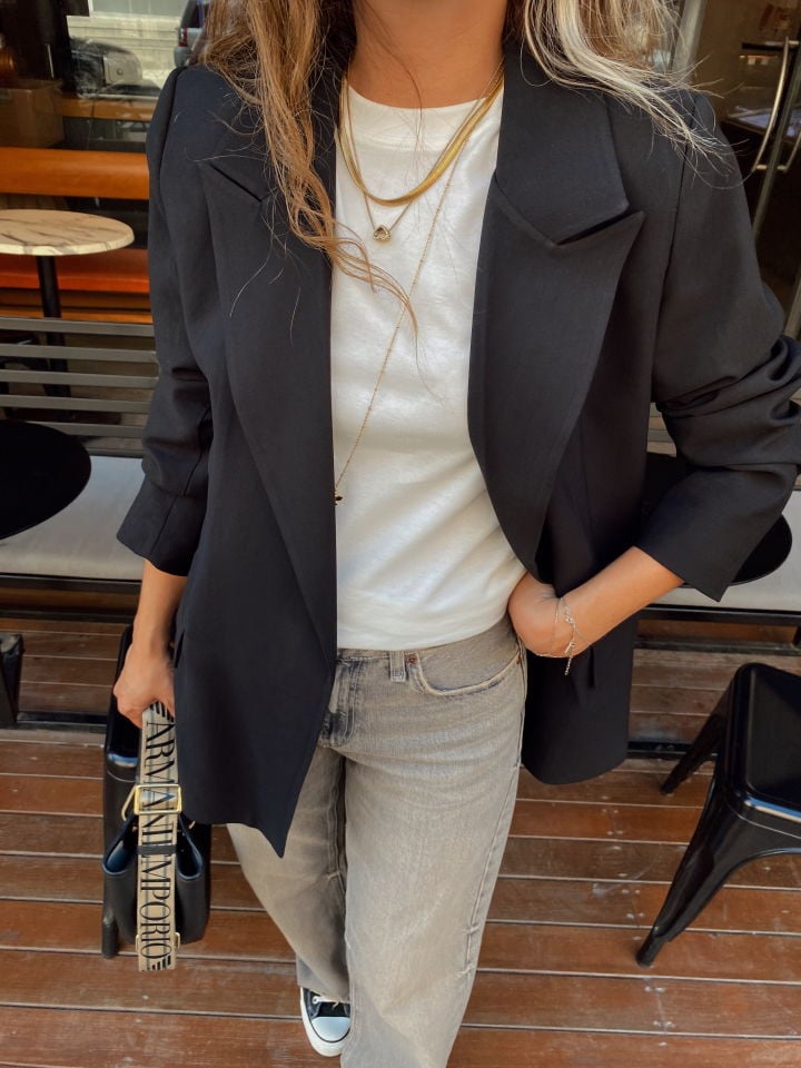 Premium Siyah Blazer Ceket