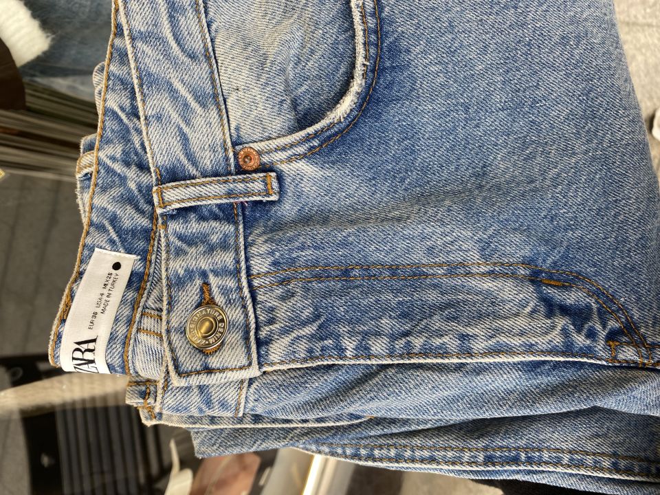 Bootcut Paçası Yırtmaçlı Jean Pantolon Mavi