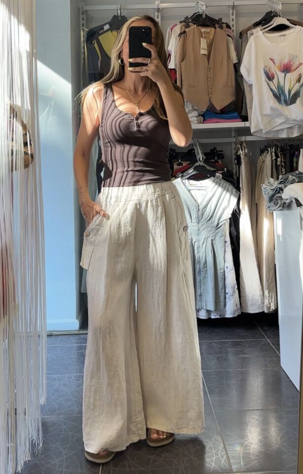 Düğmeli Askılı Atlet Acı Kahve