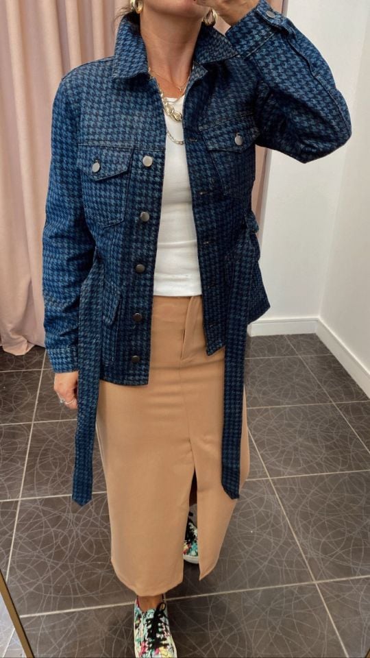 Yırtmaçlı Camel Kalem Etek