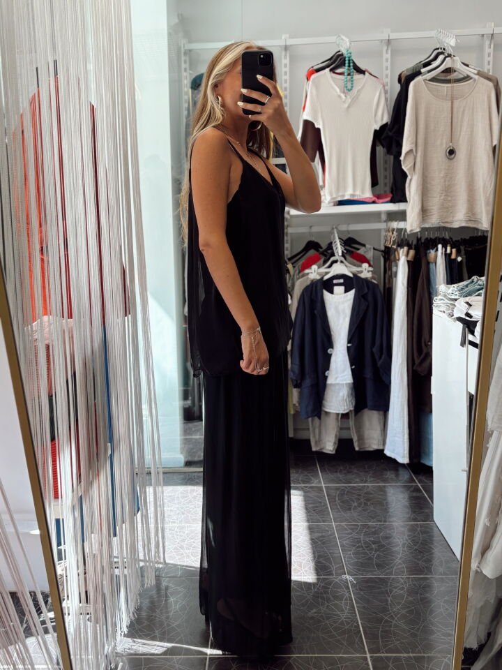 İthal İpek Pantolon Siyah