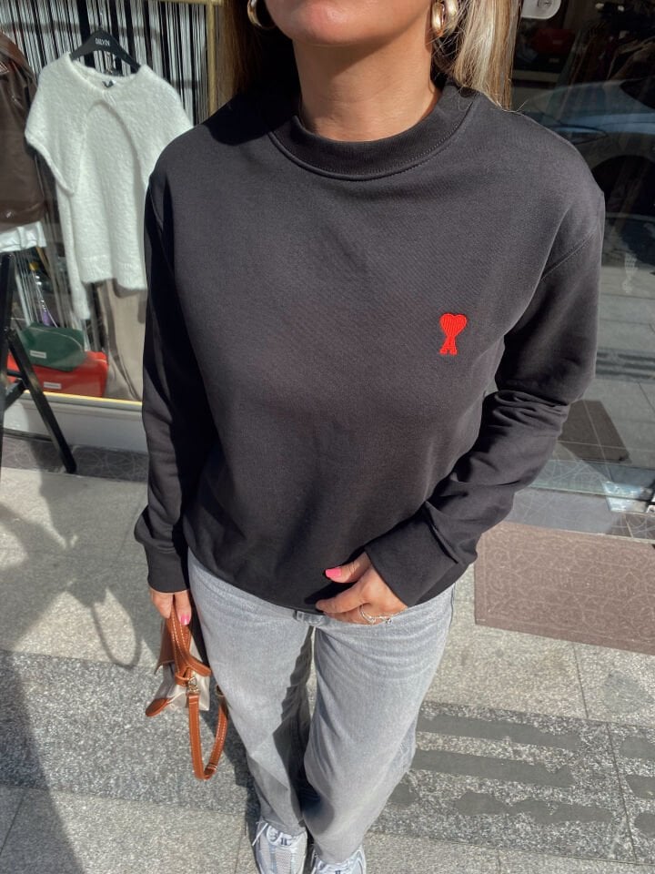 Kalpli Sweatshirt Siyah