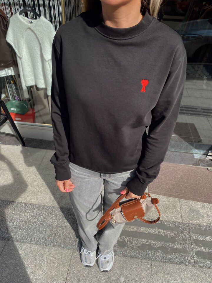 Kalpli Sweatshirt Siyah