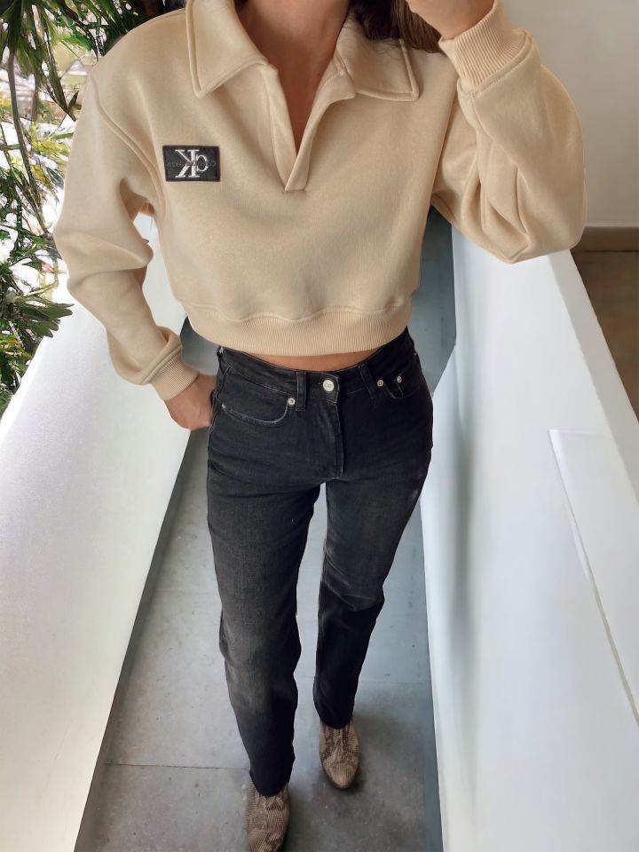Yüksek Bel Straight Leg Fit Siyah Pantolon