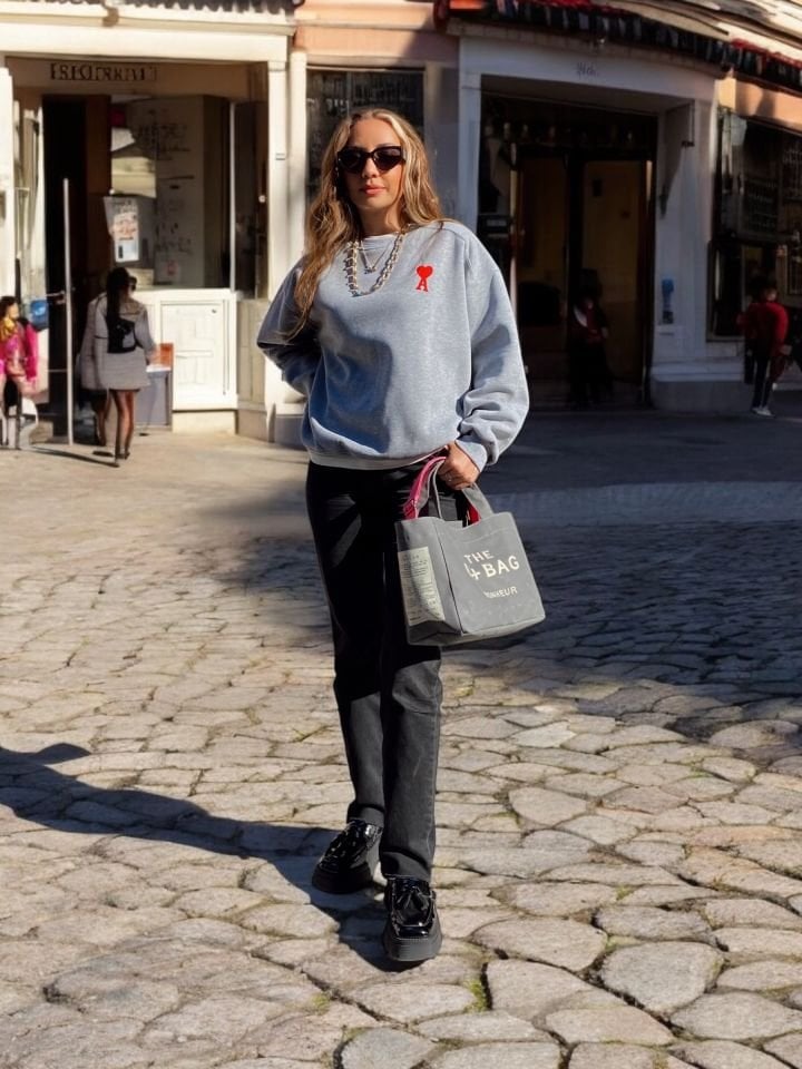 Kalpli Gri Sweatshirt
