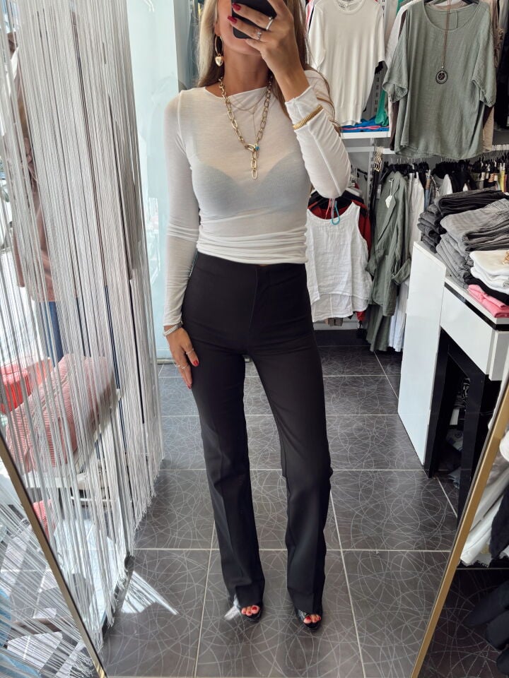 Premium Modal Kaşmir Hafif Bluz Beyaz