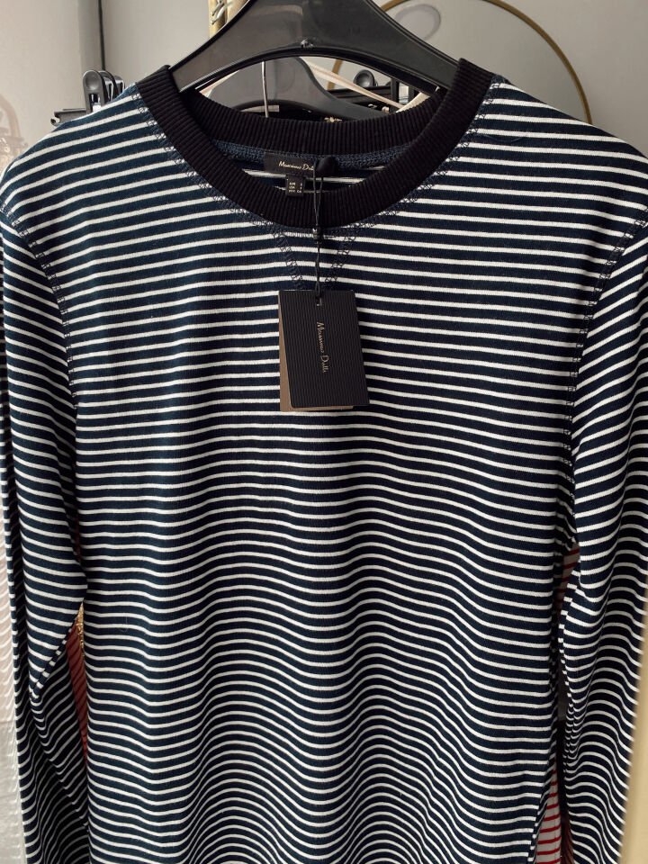 Çizgili Sweatshirt Lacivert