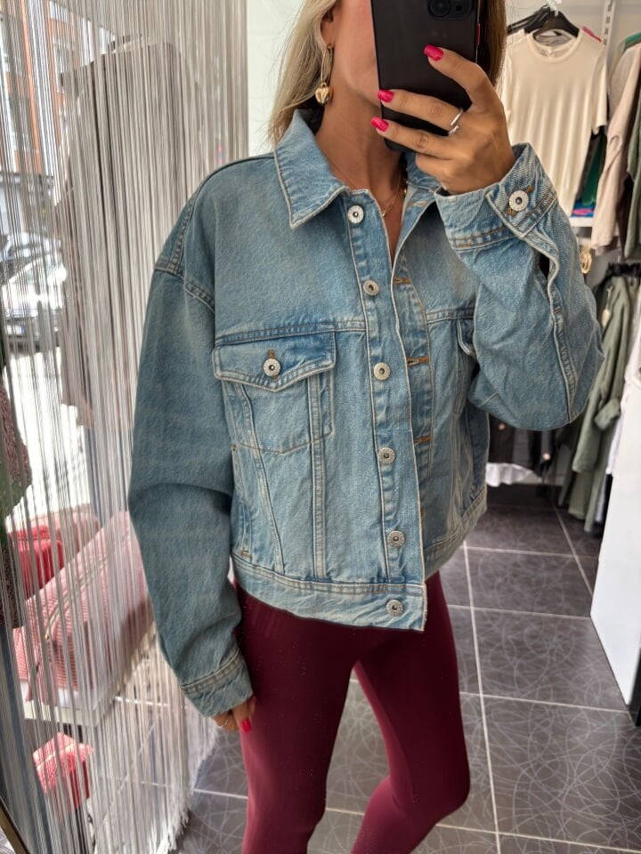 Premium Denim Ceket Mavi