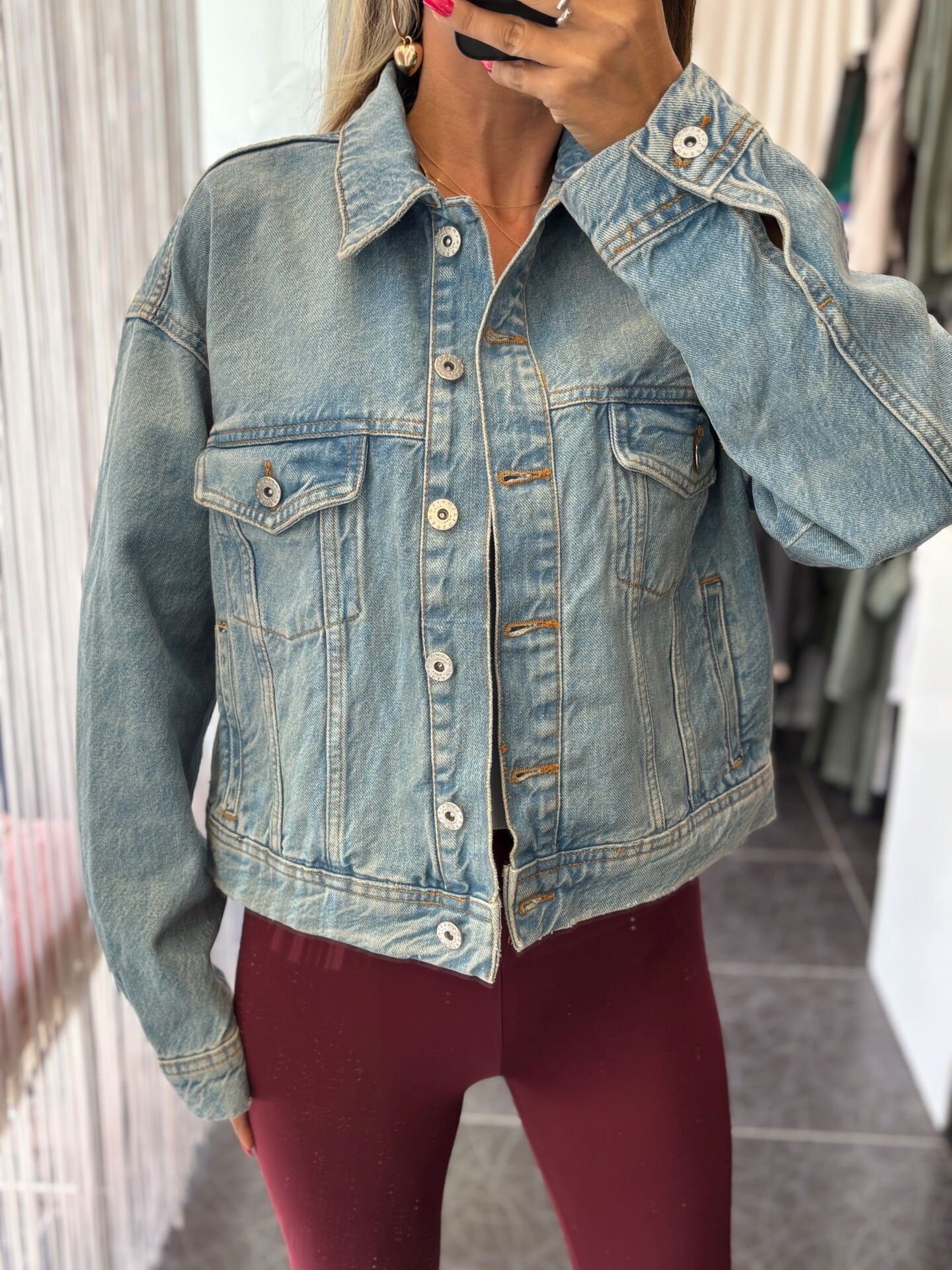 Premium Denim Ceket Mavi