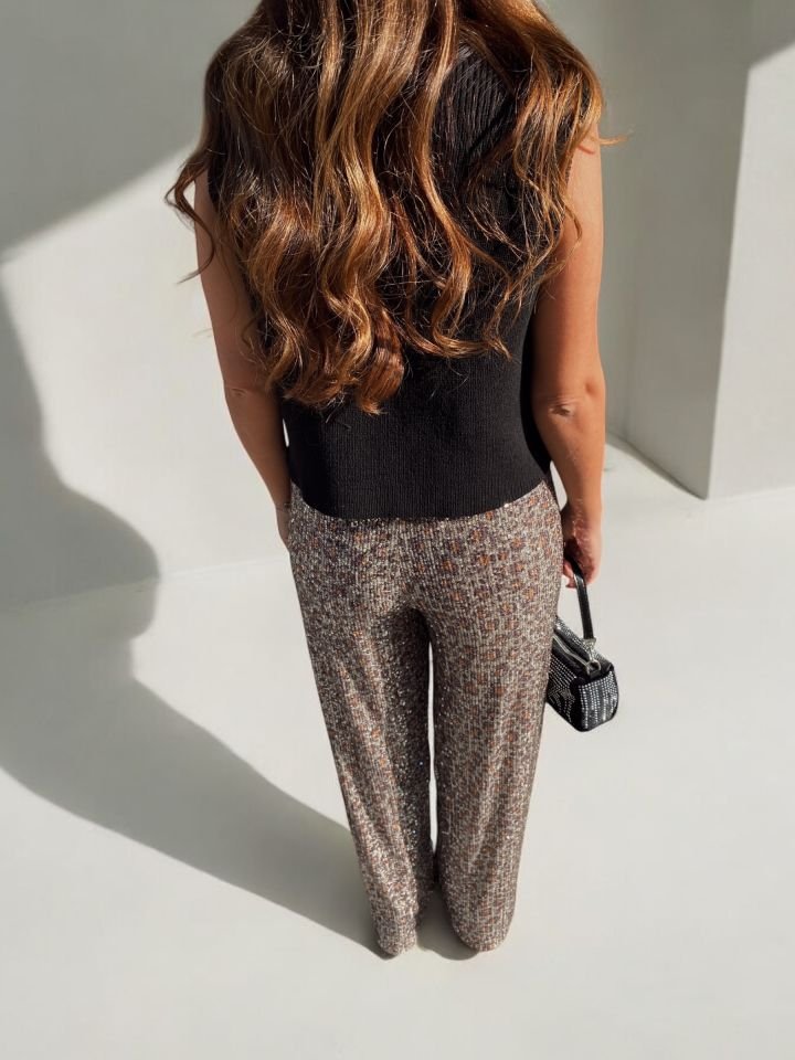 Bisiklet Yaka Düğmeli Cepli Triko Yelek Siyah