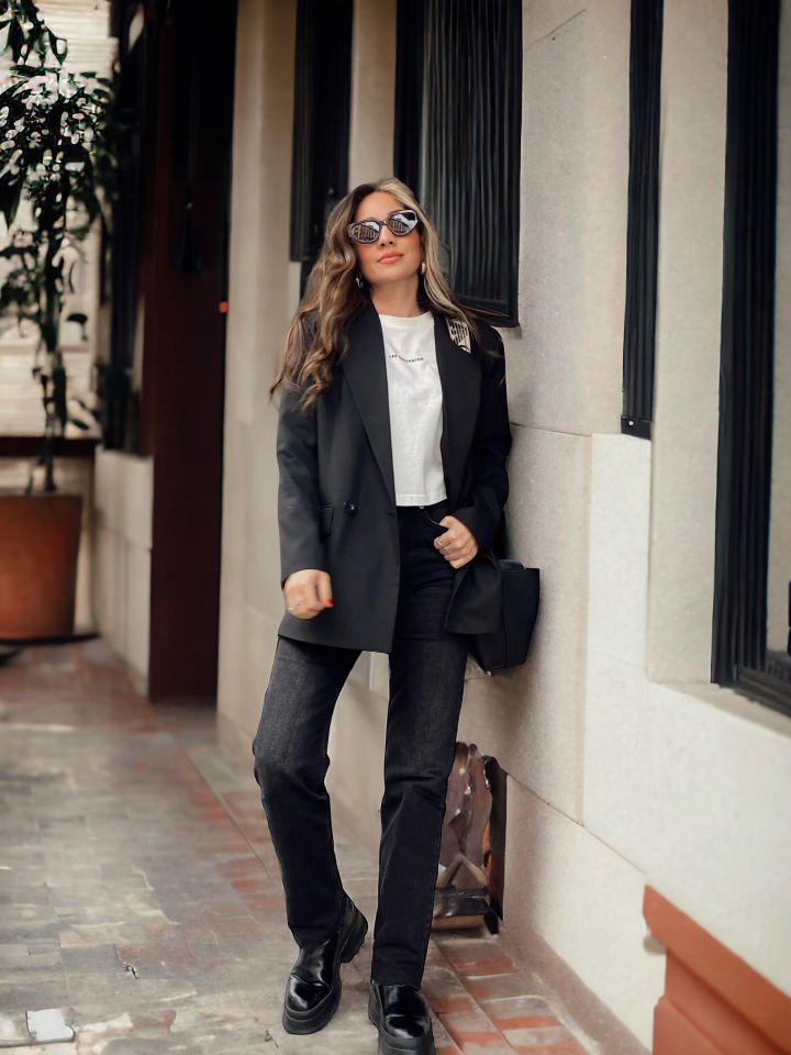 Premium Blazer Ceket Siyah