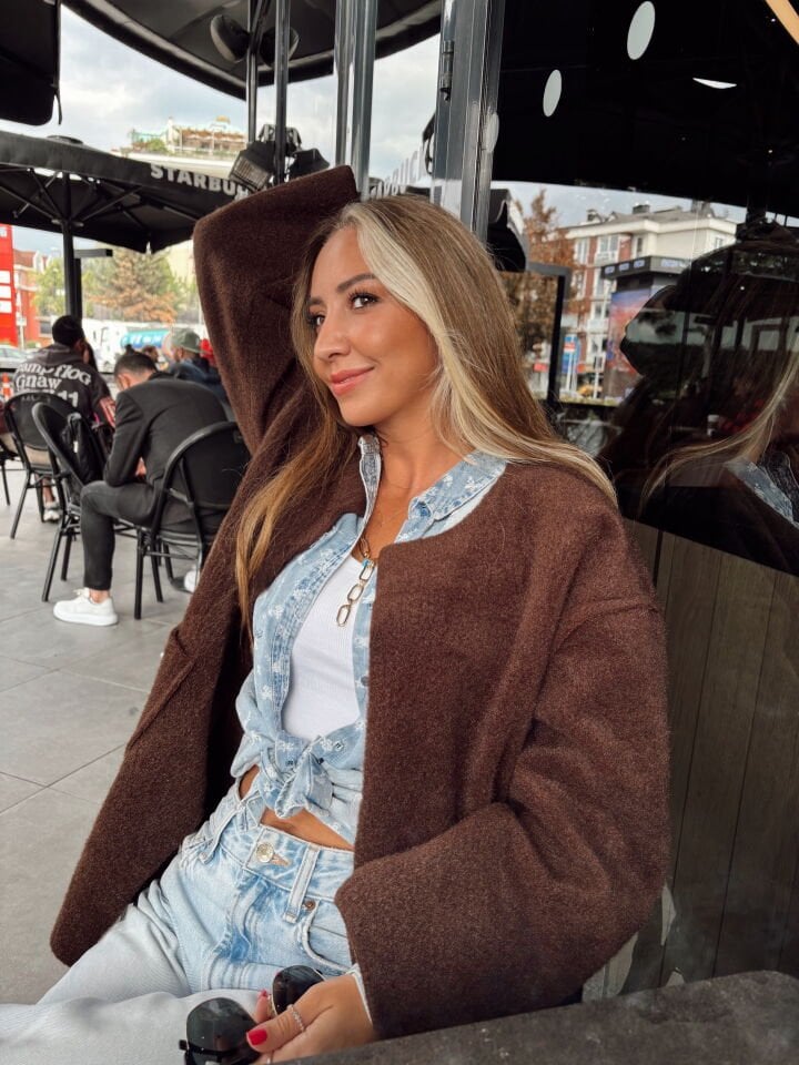 İthal Cepli Ceket Kahve