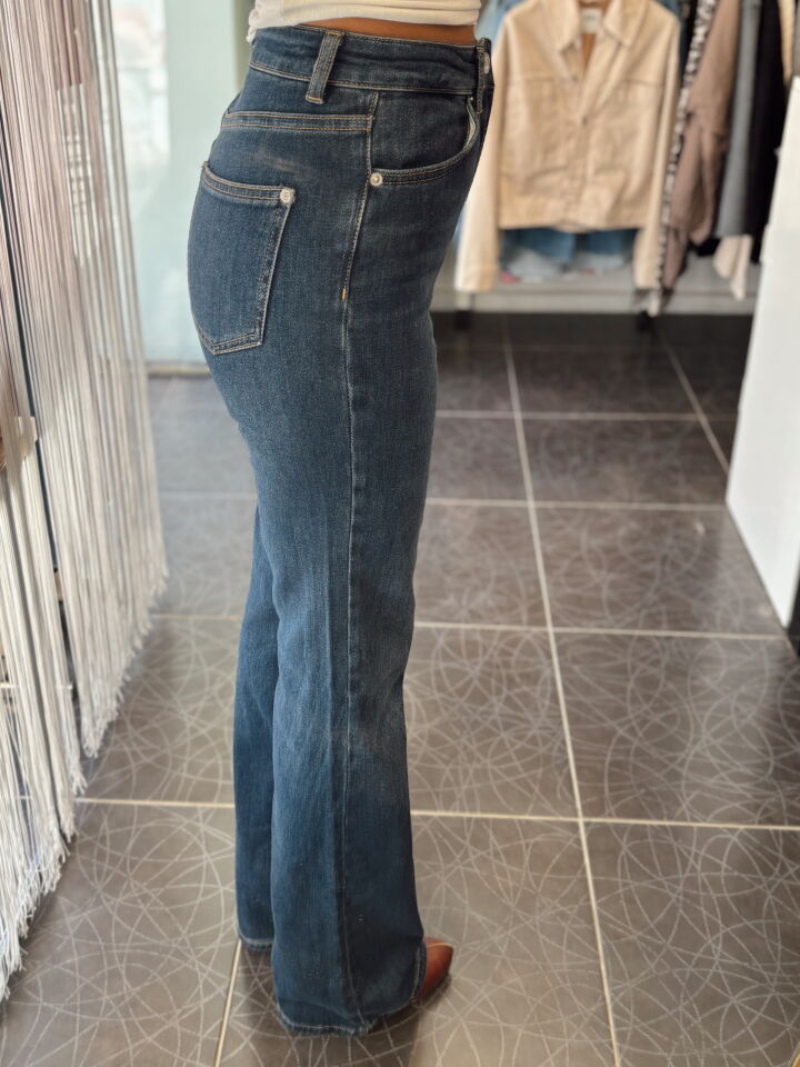 Orj. Marka Likralı Push Up Lacivert Jean Pantolon