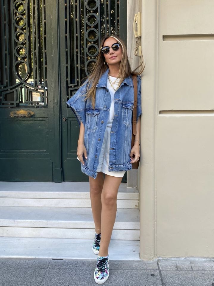 Oversize Denim Yelek Panço