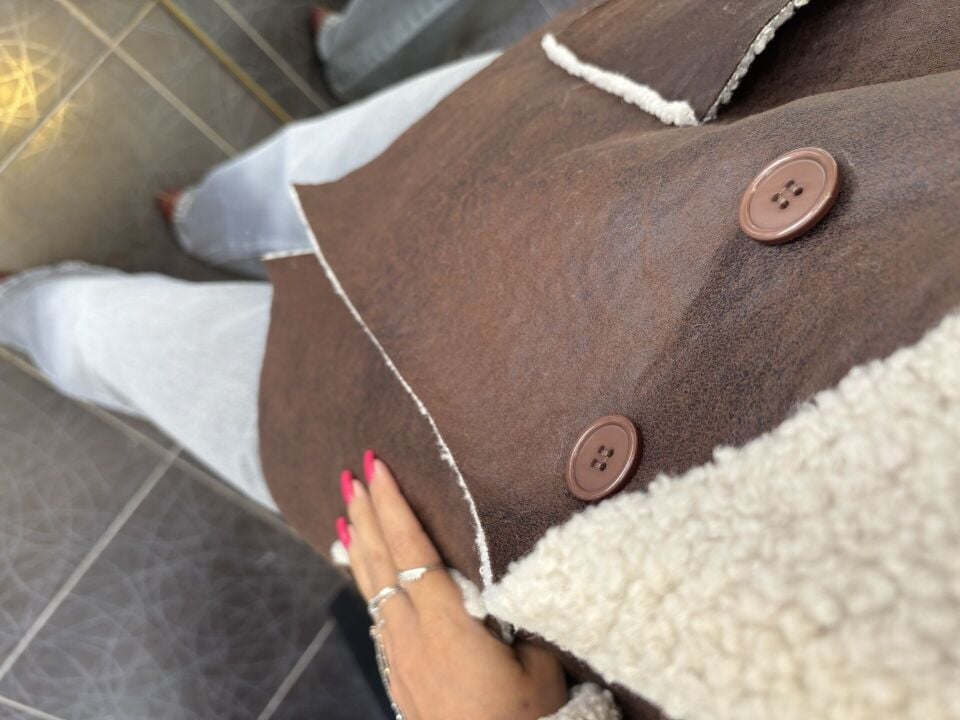 İthal Kürklü Nubuk Ceket